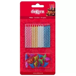 Geburtstagskerzen mit Streichhölzern bunte 24 Stück