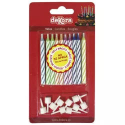 Buntkerzen mit Streichholz 10 Stück NESFOUKNUTELNÉ lassen sich erneut anzünden