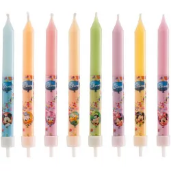 Bunte Mickey-Maus Geburtstagskerzen und Freunde 9 cm