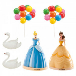Figur auf der Torte Prinzessin, Schwäne und Ballons