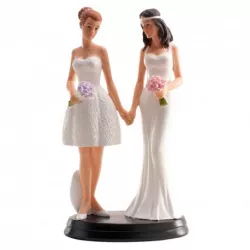 Hochzeitsfigur auf der Torte 20 cm sie und sie lesbisch