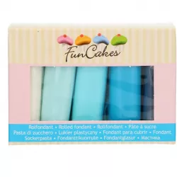 Abzieh-Set blauer Modelliermasse 5x100 g