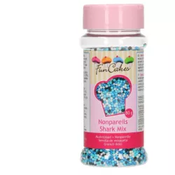 Zuckerperlen blau-weiß 80 g