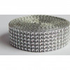 Diamantband Kunststoff silberfarben (3 cm x 4,57 m) 5126