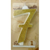 Große goldene Kerze Nummer 7 6438