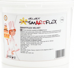 Smartflex Velvet Vanille 4 kg (Verputz- und Modelliermasse für Torten) 0043 tortis