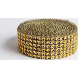 Diamantband Kunststoff Gold (3 cm x 4,57 m) 5127