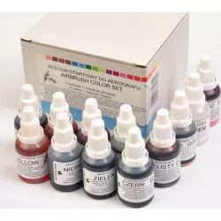 Satz Airbrush-Farben und Reiniger Food Colours (12 Stück) 6019