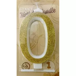 Große goldene Kerze Nummer 0 6431