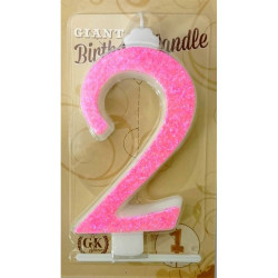 Große rosa Kerze Nummer 2 6453