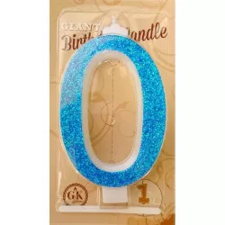 große blaue Kerze Nummer 0 6461