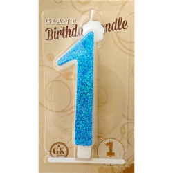 große blaue Kerze Nummer 1 6462