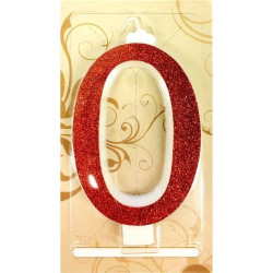 Große rote Kerze Nummer 0 6528