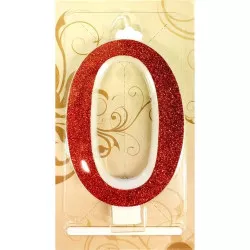 Große rote Kerze Nummer 0 6528