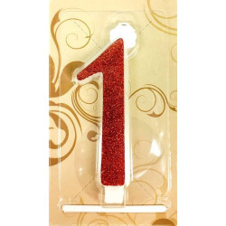 Große rote Kerze Nummer 1 6529