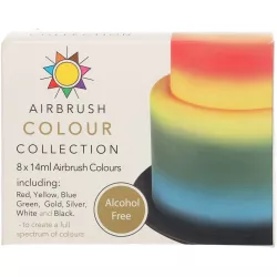 Satz Farbtöne für Airbrush alkoholfrei 8x14ml