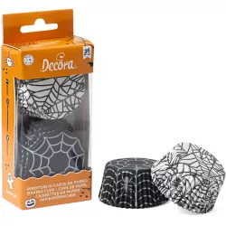 Muffinförmchen Halloween Spinnweben 36 Stück 5x3 cm