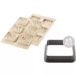 Silikonform zum Backen 3D Mini Tarte Sand