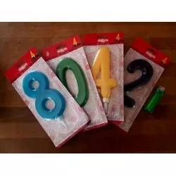 Kerze für die Torte 15 cm Nr. 5 Rot