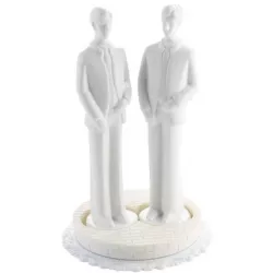 Weddingfigur auf der Torte weiß - GAY