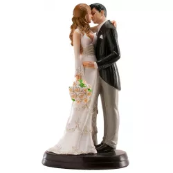 Hochzeitsfigur auf der Torte 18 cm zärtlicher Kuss