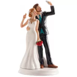 Hochzeitsfigur für Torte 20 cm SELFIE