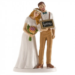 Weddingfigurine für die Torte mit der Aufschrift für immer