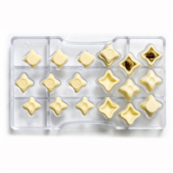 Schokoladenform Sterne 20x12x1,2 cm