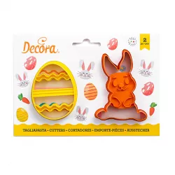 Ausstechform Ei verziert und Hase