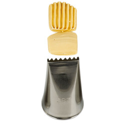 Verzubehör für Gebäcksverzierungspfeife flach für Maschinengebäck - Bananen-Muffins 897/1D