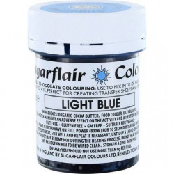 Kakaobutter-basierte Schokoladenfarbe Sugarflair Light Blue (35 g) C306 tortis