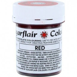 Schokoladenfarbe auf Kakaobutterbasis Sugarflair Red (35 g) C302 Tortendeko