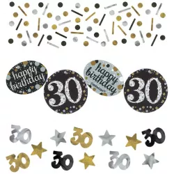 Konfetti für die Party, Feier zum 30. Geburtstag