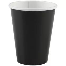 Pappbecher, 8 St., schwarz, 266 ml