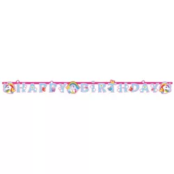 Girlande Happy Birthday Einhorn 180x15cm