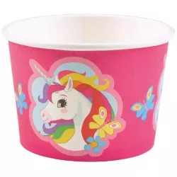 Papier-Eiswaffelnbecher 8er-Pack Unicorn