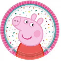 Papierteller 8 Stück Schweinchen Pepe 18 cm