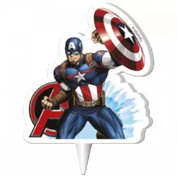 Kuchenkerze Captain America 7,5 cm