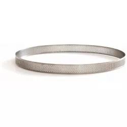 Edelstahl-Backform Kreis 20x3,5 cm Microforata perforiert