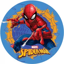 Essbarer Spiderman-Papier in Spinnennetz 20cm