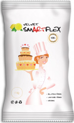 Smartflex Velvet Zitrone 1 kg in Beutel (Tortendekoration und Modelliermasse zum Verzieren von Torten) 0145 Tortis
