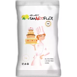 Smartflex Velvet Zitrone 1 kg in Beutel (Tortendekoration und Modelliermasse zum Verzieren von Torten) 0145 Tortis