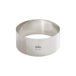 Backform aus Edelstahl rund 14x6 cm