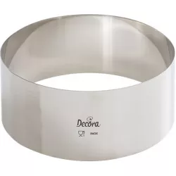 Backform aus Edelstahl rund 14x6 cm