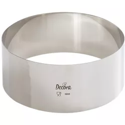 Backform aus Edelstahl rund 16x6 cm