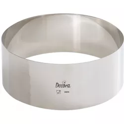 Backform aus Edelstahl, rund, 18x6 cm