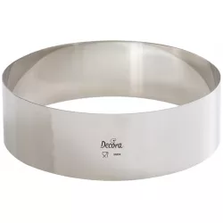 Backform aus Edelstahl rund 22x6 cm