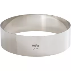 Backformrundring aus Edelstahl, rund 24x6 cm