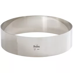 Backform aus Edelstahl rund 26x6 cm