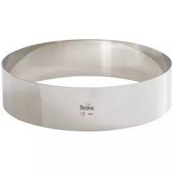Kuchenring aus Edelstahl, rund, 28 x 6 cm